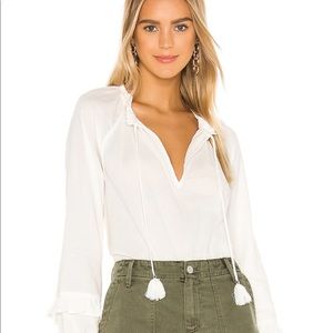 NWT PAIGE Tailynn Blouse in White Size S